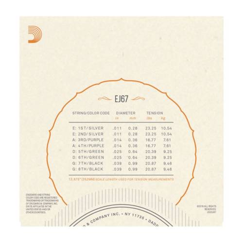 Corde per mandolino D'ADDARIO EJ67