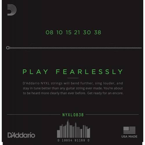 Corde per chitarra elettrica D'ADDARIO NYXL0838