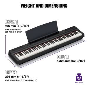 PIANOFORTE DIGITALE YAMAHA P125 BK